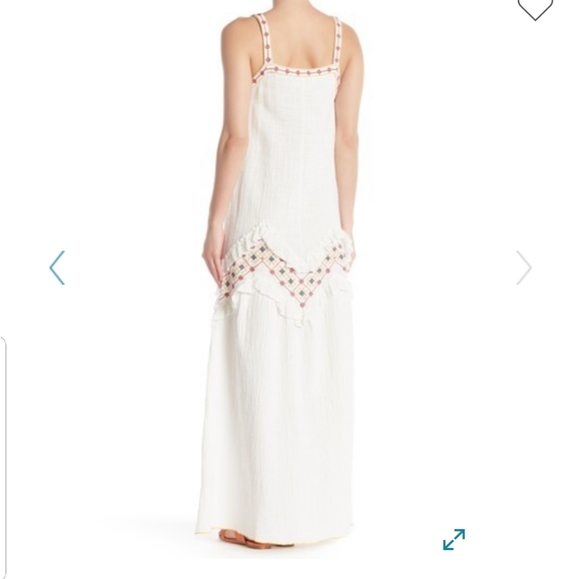 NWT Max Studio Embroidered V Neck Sleeveless Maxi - Picture 2 of 9